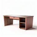 Bureau en bois avec tiroir et étagères 150 x 70 x 75cm couleur rose et chêne